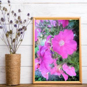Fuchsia Flowers Art Print, Home Furnishings, Art, Artwork Home Decor, Wall Art